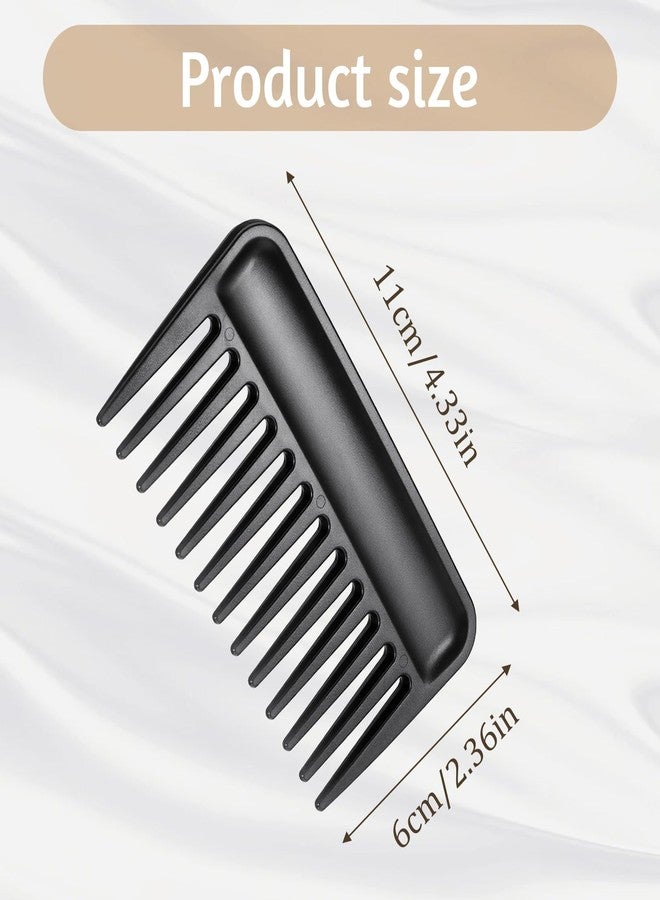 Macuezu Black Mini Wide Tooth Comb for Curly Hair, Portable Travel Pocket Combs with Wide Tooth for Wet and Dry Hair, Mini Combs for Women Men Wavy Hairs - Image 2